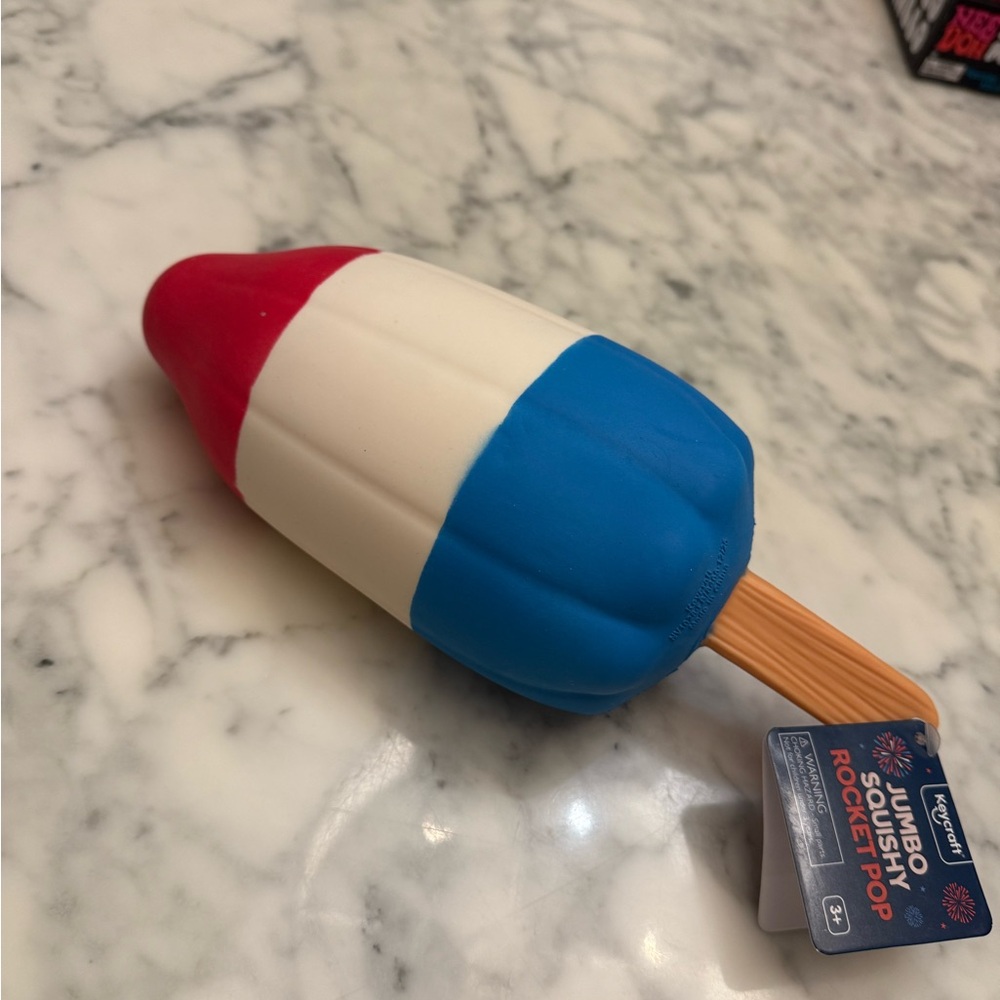 Red White Blue Rocket Pop squishy